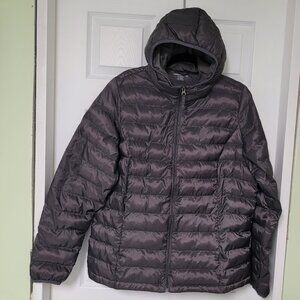 Amazon Essentials Womens Size XL-Dark grey-Packable- hood-Water-Resistant Puffer